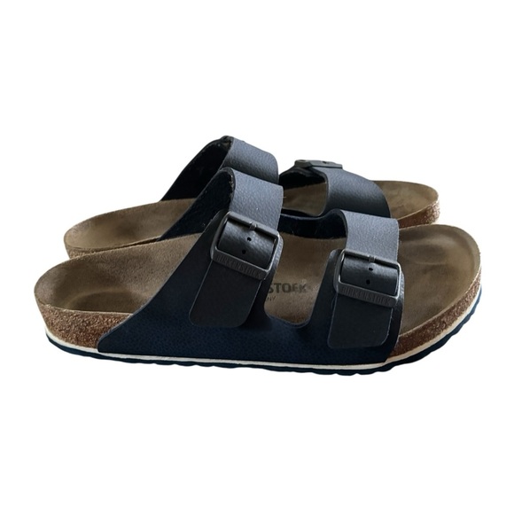 Birkenstock Arizona Birko Flor Slide Sandal Soil Navy Blue Sz EU 43 US 10-10.5 - Picture 1 of 5